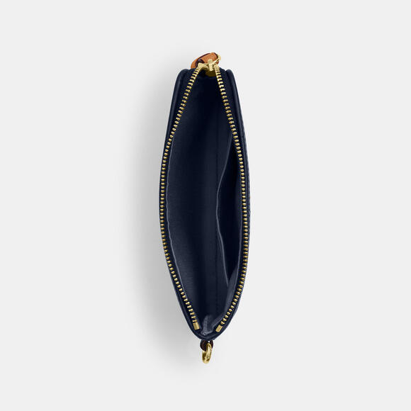 Corner Zip Wristlet In Signature Denim - Picture 2 of 4